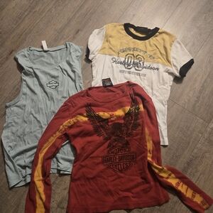 Harley Davidson Women's Set Of 3 Tops